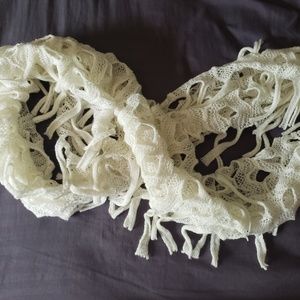 Fringe infinity scarf